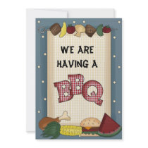 We Are Having A BBQ Invitation