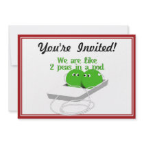 We are Like Two Peas in a Pod Personalized Announcements