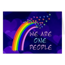 We Are One People Greeting Cards