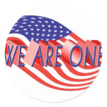 WE ARE ONE President Obama Inauguration Concert Round Stickers