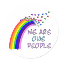 We Are One Round Sticker