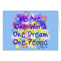 We Are One World Greeting Card