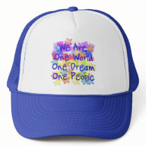 We Are One World Mesh Hat