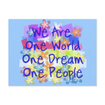 We Are One World Postcards