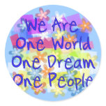 We Are One World stickers