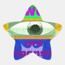 We are responsible star sticker