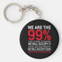 We are the 99% - 99 percent occupy wall street keychain