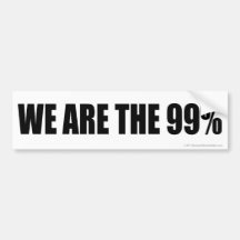 We Are The 99% Bumper Stickers