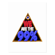 We are the 99% Occupy wall street protest Post Card