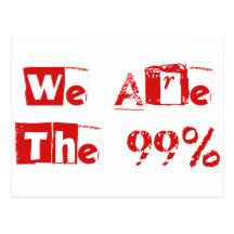 We Are The 99% Postcard