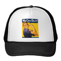 We Can Do It! Rosie the Riveter Vintage WW2 Trucker Hats