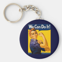 We Can Do It! Rosie the Riveter Vintage WW2 Keychain