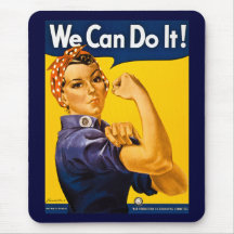 We Can Do It! Rosie the Riveter Vintage WW2 Mousemats