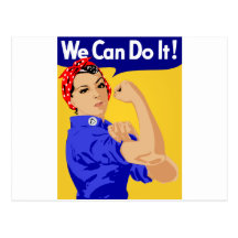 We Can Do It! Rosie The Riveter WWII Poster Post Cards