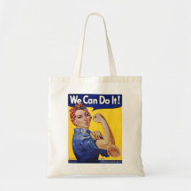 We Can Do It  - Vintage Poster Image Canvas Bags