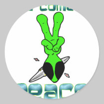 WE COME IN PEACE stickers