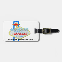 We Eloped to Las Vegas Wedding Memento Travel Bag Tags