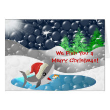 We Fish You a Merry Christmas Greeting Cards