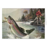We Fish You A Merry Christmas, Vintage Trout Fish Greeting Cards