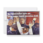 We French Workers Warn You. Defeat Means Slavery, invitations