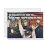We French Workers Warn You Defeat Means Slavery,St invitations