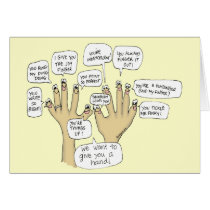 We Glove You Inspiration Cartoon Fingers Card