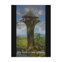 We have a new address - Postcard invitation