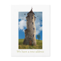 We have a new address - Postcard invitation
