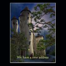 We have a new address - Postcard invitation postcards