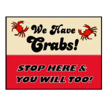 We Have Crabs! Postcard