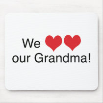 We Heart Grandma Mouse Pads