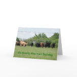 We Herd It Was Your Birthday Greeting Card
