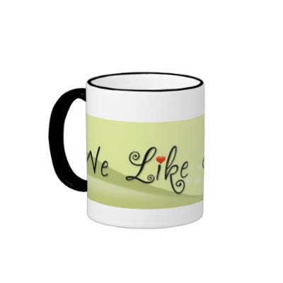 We Like to Talk B&W Coffee Cup Mug by WeliketotalkStuff
