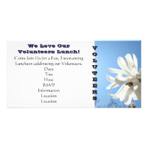 We Love Our VOLUNTEERS Lunch Invitations Thanks Photo Card Template