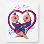 We Love Rock N Roll Heart mousepads