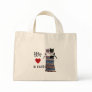 We love to read mini totebag