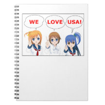 WE LOVE USA Japanese Girls Notebook スパイラルノート