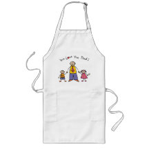 We Love You Dad! Apron (Fair Skin Tone)
