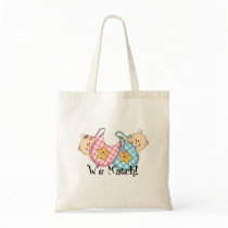We Match Peeking Twins with Bibs 1 Girl, 1 Boy Bag