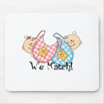 We Match Peeking Twins with Bibs 1 Girl, 1 Boy