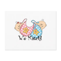 We Match Peeking Twins with Bibs 1 Girl, 1 Boy