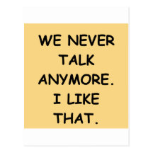 we never talk postcards