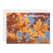We Remember Cards Night of Remembrance Invitations