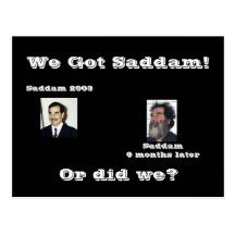 We Saddam! or did we? Postcards