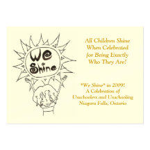 We Shine Business Cards