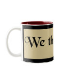 We The People Antique Font mugs