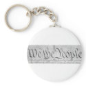 We The People Black n White Keychain