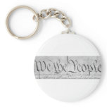 We The People Black n White Keychain