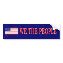 We The People Bumper Sticker Us Flag