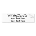We the People customisable bumpber sticker bumper stickers